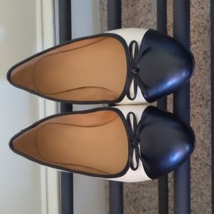 JCrew Black and White Ballet Flats Size 8.5